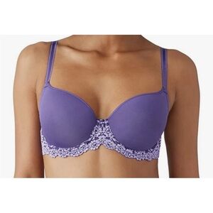 Wacoal Purple Embrace Lace Bra with Molded Cups Size 36 DDD New